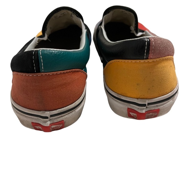 Vans Men’s Size 8 checkers canvas leather patchwork colors - Picture 3 of 7